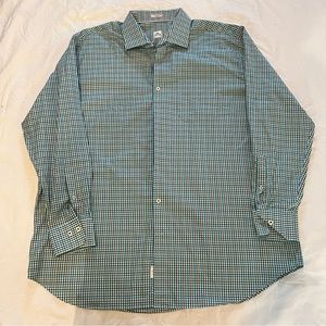 Peter Millar Men's XXL Green Plaid Cotton Long Sleeve Button Down Shirt